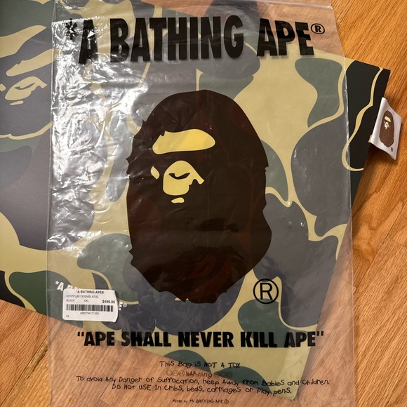 A bathing ape Bape padded shark cropped fit pullover black hoodie - Picture 15 of 16